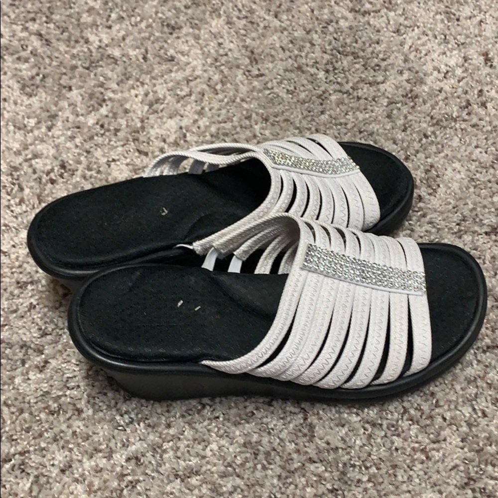 Black with white Sandals